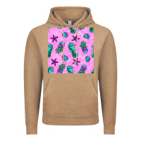 Vintage Coffee summer ocean seamless pattern Vintage Hoodie - BundleAndBundleShop