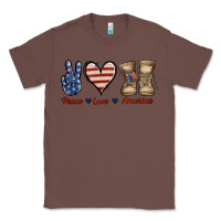Chestnut Peace Love America Classic Tee - Jasminsmagicworld
