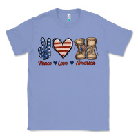 Colony Blue Peace Love America Classic Tee - Jasminsmagicworld