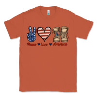 Copper Peace Love America Classic Tee - Jasminsmagicworld