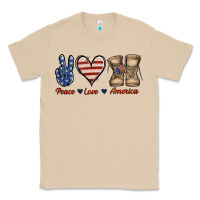 Mushroom Peace Love America Classic Tee - Jasminsmagicworld