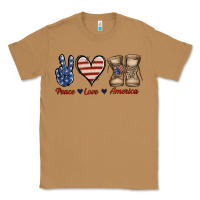Toasted Coconut Peace Love America Classic Tee - Jasminsmagicworld