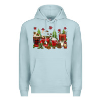 Blue Mist Christmas coffee cups Premium Hoodie - texasbilliewilder