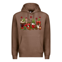 Chestnut Christmas coffee cups Premium Hoodie - texasbilliewilder