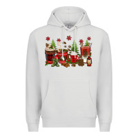 Dove Grey Christmas coffee cups Premium Hoodie - texasbilliewilder
