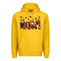 Lemon Christmas coffee cups Premium Hoodie - texasbilliewilder