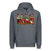 Rock Christmas coffee cups Premium Hoodie - texasbilliewilder