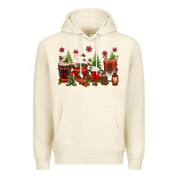 Sandshell Christmas coffee cups Premium Hoodie - texasbilliewilder