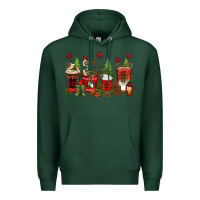 Sports Green Christmas coffee cups Premium Hoodie - texasbilliewilder
