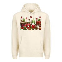 Tofu Christmas coffee cups Premium Hoodie - texasbilliewilder