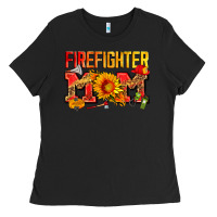 Black firefighter mom Ladies Tee - Zillion Design Studio