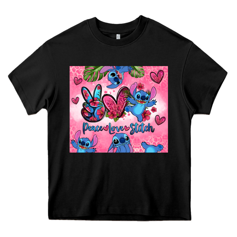Peace Love Stitch Heavy Core Tee by Zillion Design Studio | Teevron