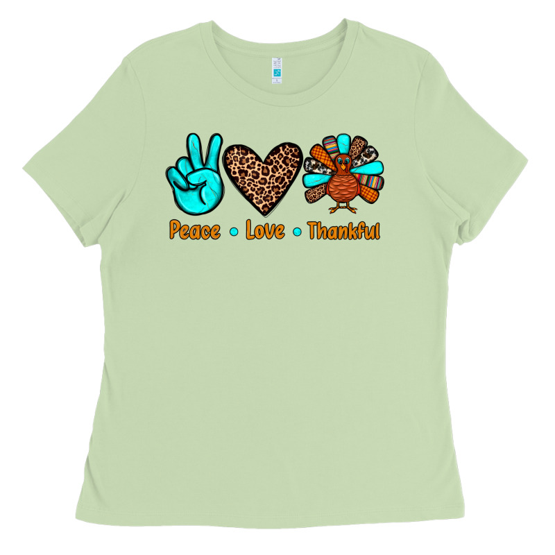 Peace Love Thankful Ladies Tee by JahusDesignShop | Teevron