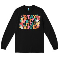 Black stay trippy little hippie Long Sleeve Tee - MaliasSmallBusiness