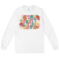 White stay trippy little hippie Long Sleeve Tee - MaliasSmallBusiness