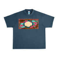 Midnight Navy western pink flovers leopard serape   license plate template Urban Heavy Tee - BarkalooDesign