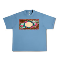 Western Pink Flovers Leopard Serape   License Plate Template Urban Heavy Tee | Teevron