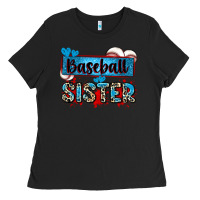 Black baseball sister with leopard Ladies Tee - Zillion Design Studio
