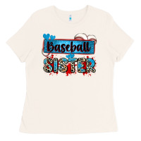 Bone baseball sister with leopard Ladies Tee - Zillion Design Studio