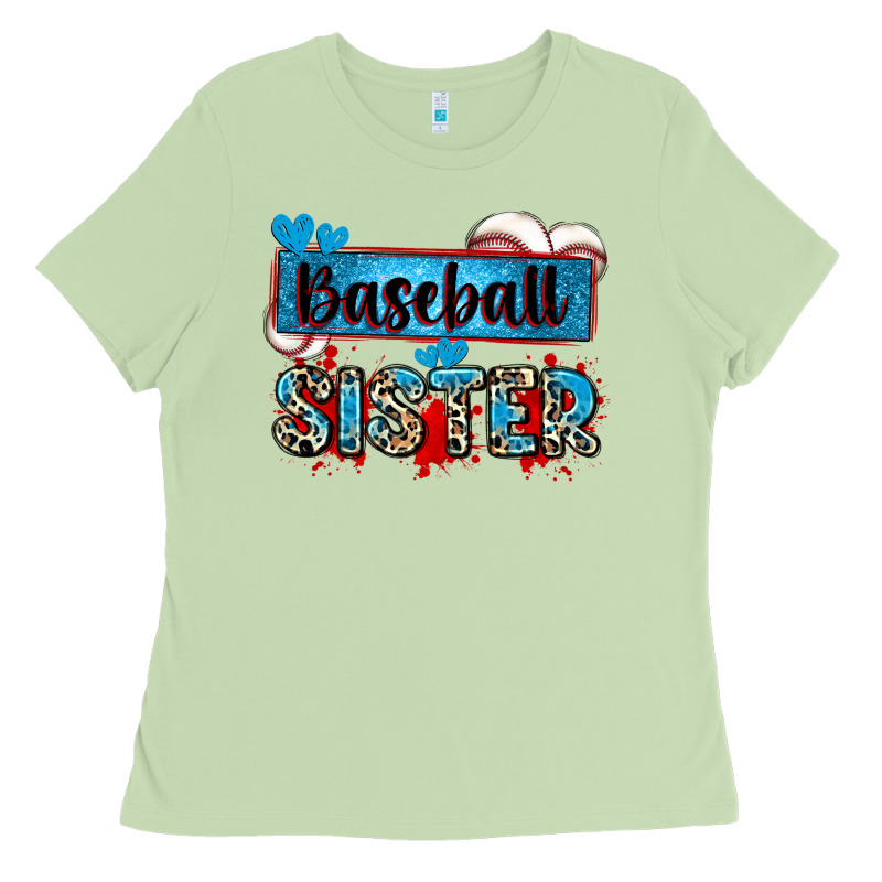 Baseball Sister With Leopard Ladies Tee by Zillion Design Studio | Teevron