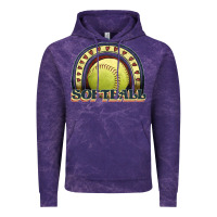Cloud Purple softball rainbow Vintage Hoodie - JahusDesignShop