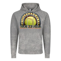Cloud Rock softball rainbow Vintage Hoodie - JahusDesignShop
