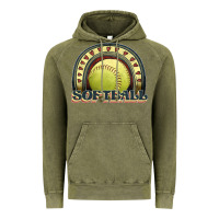 Vintage Olive softball rainbow Vintage Hoodie - JahusDesignShop