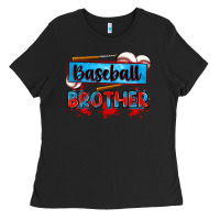 Black baseball brother Ladies Tee - Zillion Design Studio