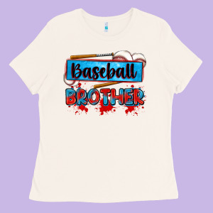 Baseball Brother Ladies Tee Designed By Zillion Design Studio
