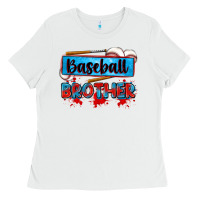 White baseball brother Ladies Tee - Zillion Design Studio