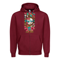 Burgundy Play Ball Baseball With Pink Flowers 12 Oz Slim Can Cooler Zipper Hoodie - BundleAndBundleShop
