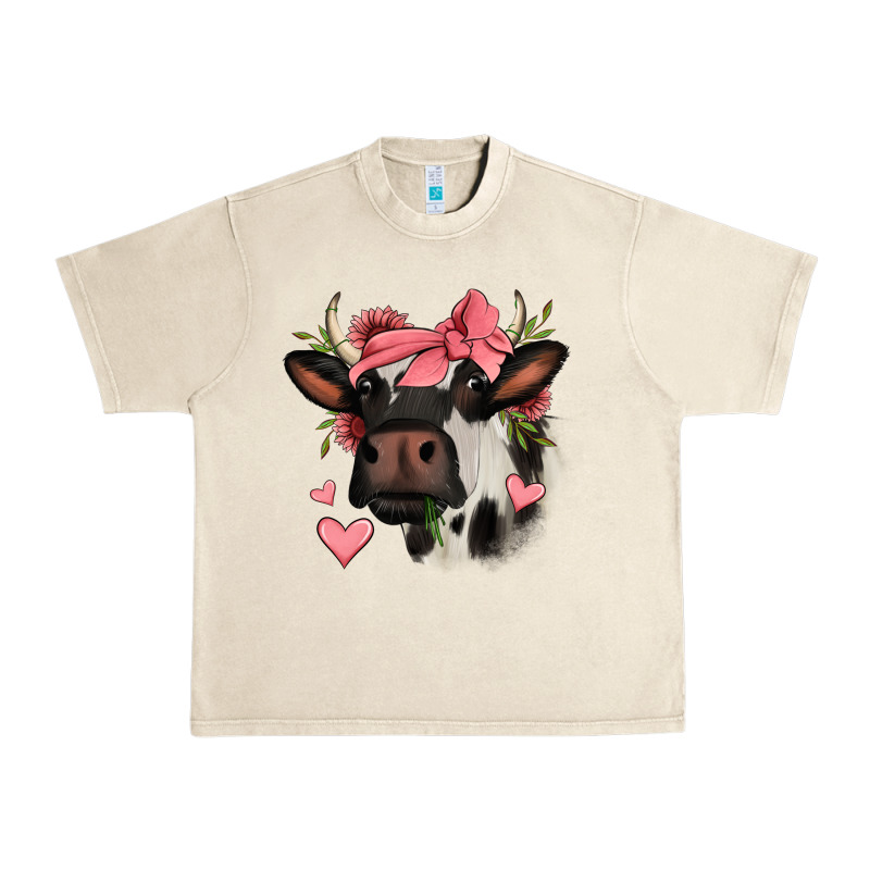 Valentines Day Cow Urban Heavy Tee by Jasminsmagicworld | Teevron