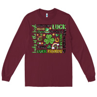 Burgundy st. patricks day Long Sleeve Tee - MaliasSmallBusiness