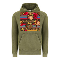 Vintage Olive mexican gnomes seamless pattern Vintage Hoodie - BundleAndBundleShop