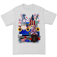 Dove Grey 4th of July gnomes truck Premium Tee - CowGirlArtShop