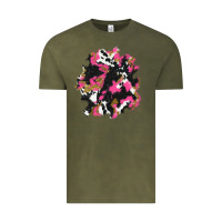 Vintage Olive valentine's day cow patches Vintage Tee - AdoDesignShop