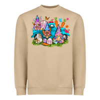 Mushroom Easter gnomies with truck Heavyweight Sweatshirt - NancyCooperArtShop