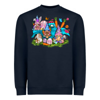 Navy Easter gnomies with truck Heavyweight Sweatshirt - NancyCooperArtShop