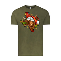 Vintage Olive Shaggy cow Texas Christmas Vintage Tee - Jasminsmagicworld