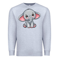 Heather Grey elephant Premium Sweatshirt - texasbilliewilder