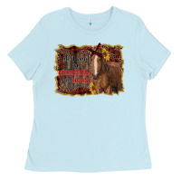 Baby Blue all i want for christmas is a horse Ladies Tee - RanaPortraitStore