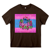 Chocolate Brown ohana stitch Heavy Core Tee - Zillion Design Studio