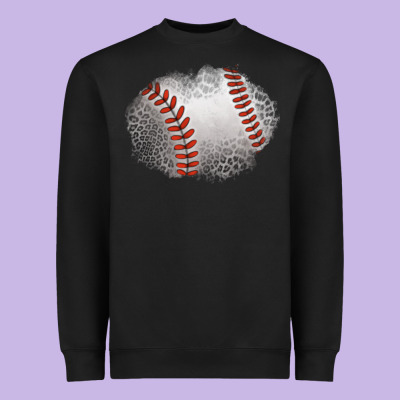 Leopard Baseball Patch Heavyweight Sweatshirt Designed By Jasminsmagicworld