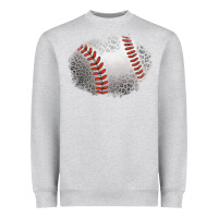 Heather Grey leopard baseball patch Heavyweight Sweatshirt - Jasminsmagicworld