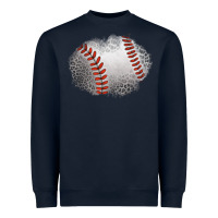 Navy leopard baseball patch Heavyweight Sweatshirt - Jasminsmagicworld