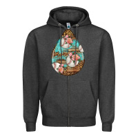 Charcoal Heather american football and western roses teardrop Zipper Hoodie - BundleAndBundleShop