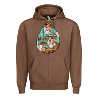 Chestnut american football and western roses teardrop Zipper Hoodie - BundleAndBundleShop