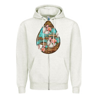Oatmeal Heather american football and western roses teardrop Zipper Hoodie - BundleAndBundleShop