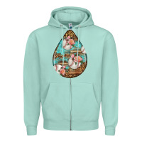 Seafoam american football and western roses teardrop Zipper Hoodie - BundleAndBundleShop