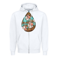 White american football and western roses teardrop Zipper Hoodie - BundleAndBundleShop